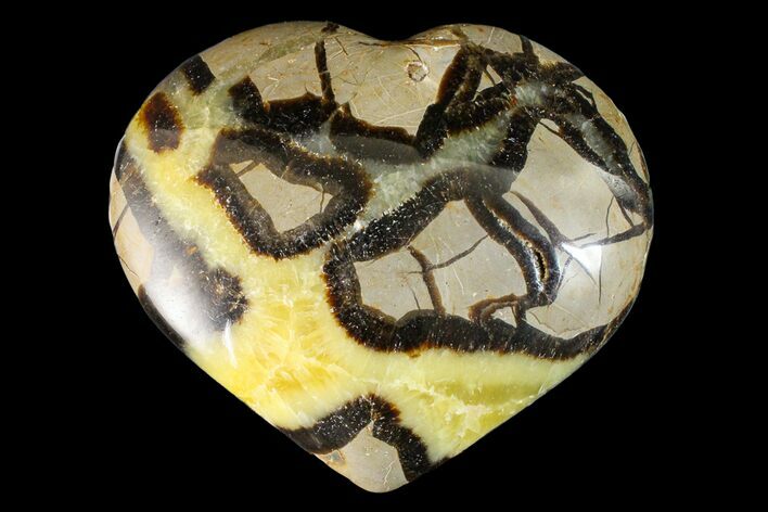 Polished Septarian Heart - Madagascar #156665